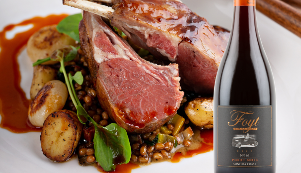 Herb-Crusted Rack of Lamb with a Red Wine Reduction